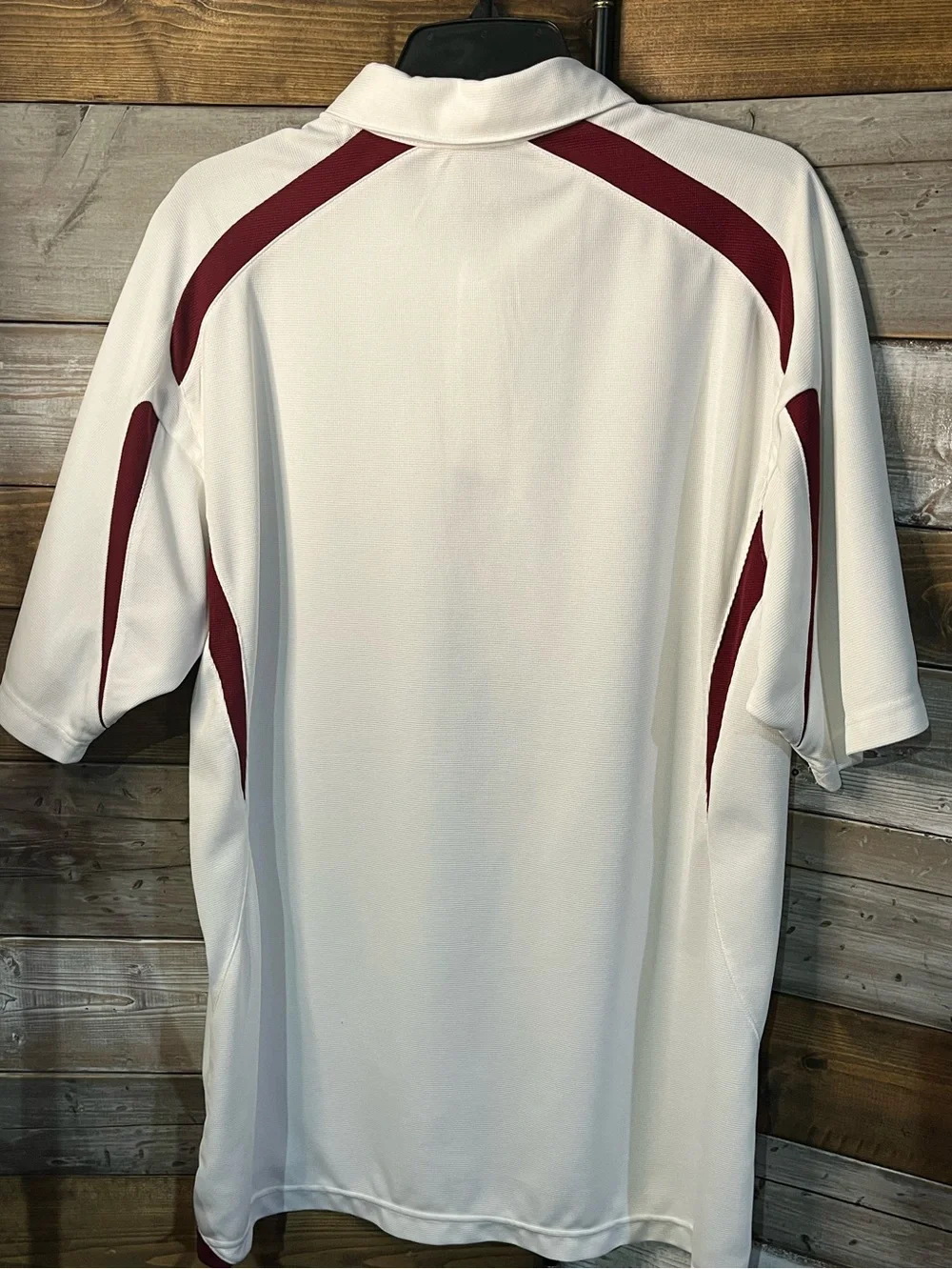 Nike Team Fit Dry Crimson, White Polo, Sz L